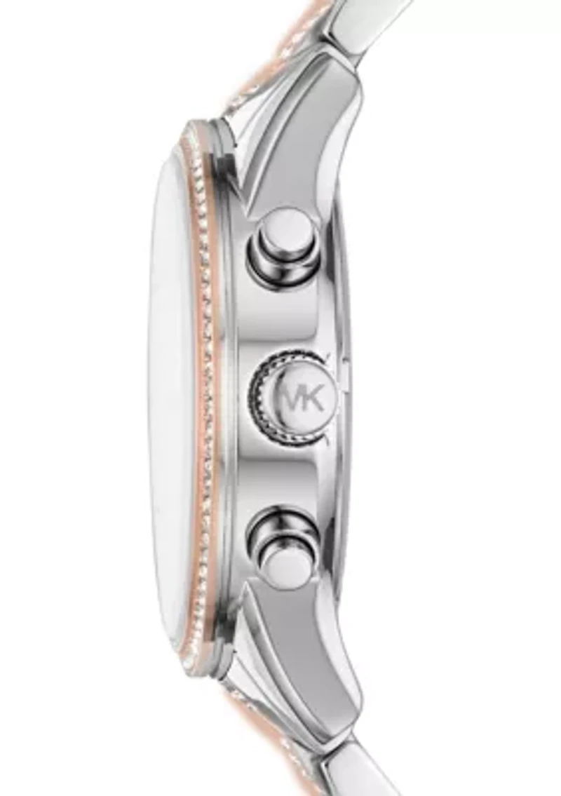 Women's Ritz Chronograph Two Tone Stainless Steel Watch