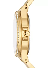 Lennox Three-Hand Gold-Tone Stainless Steel Watch