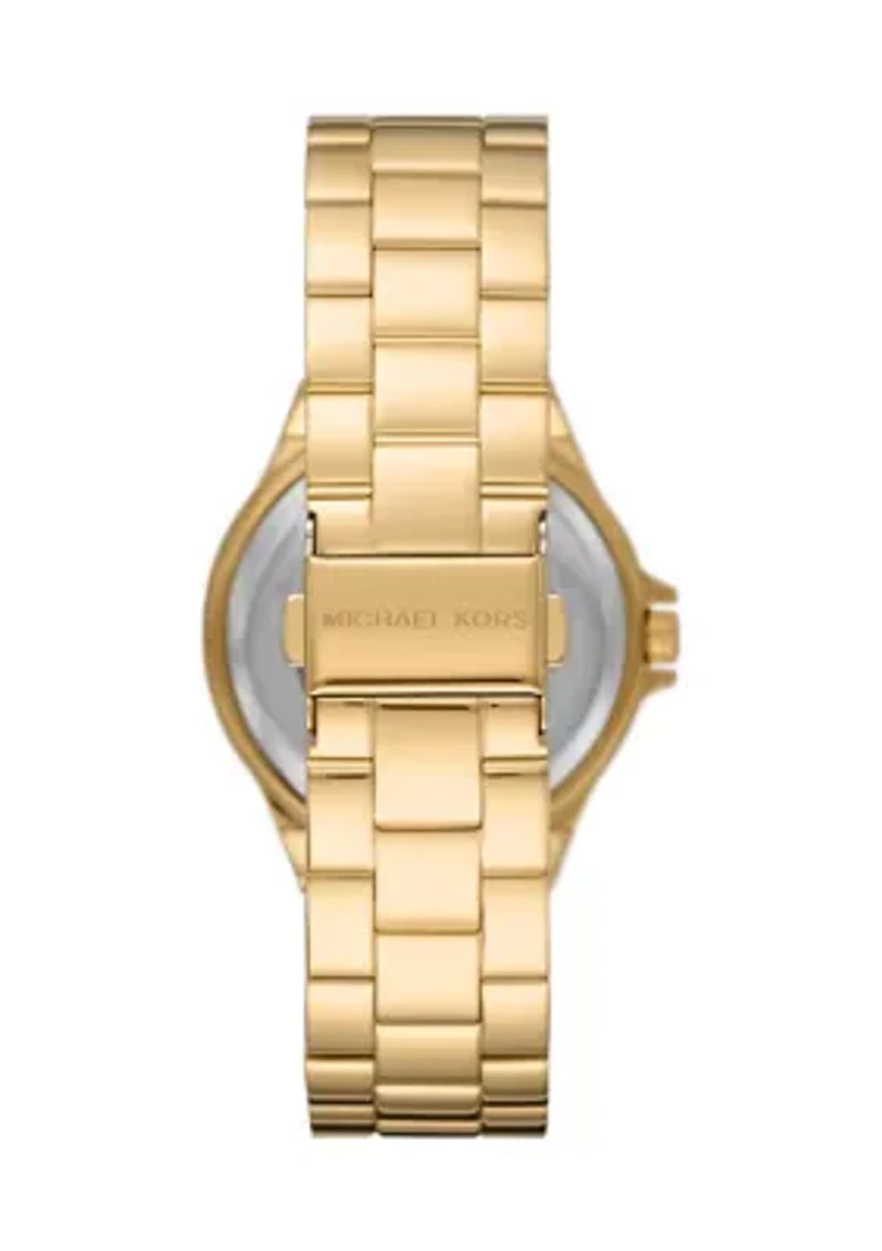 Lennox Three-Hand Gold-Tone Stainless Steel Watch
