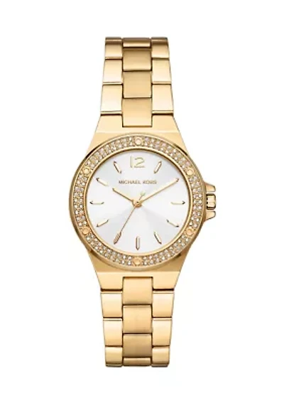 Gold Tone Stainless Steel Mini Lennox Three Hand Watch