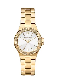 Gold Tone Stainless Steel Mini Lennox Three Hand Watch