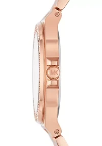 Rose Gold Tone Stainless Steel Mini Lennox Three Hand Watch