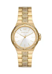 Women's Gold Tone Stainless Steel Crystal Embellished Watch