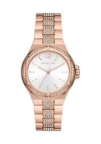 Women's Rose Gold Crystal Embellished Watch