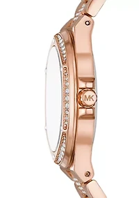 Women's Rose Gold Crystal Embellished Watch