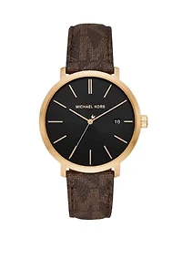  Blake Three Hand Brown PVC Leather Watch