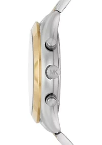 Two Tone Stainless Steel Slim Runway Chronograph Watch
