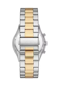 Two Tone Stainless Steel Slim Runway Chronograph Watch