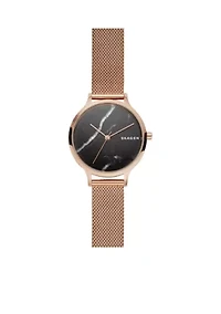 Women's Rose Gold-Tone Anita Stone Mesh Strap Watch