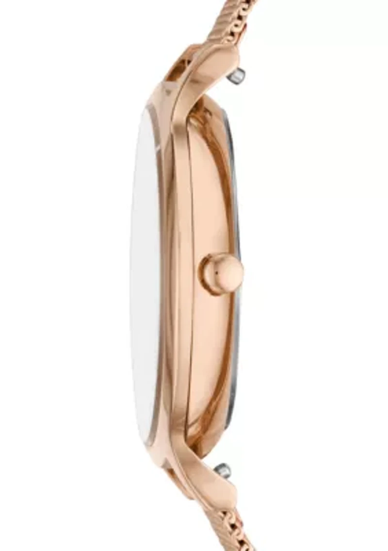 Women's Rose Gold-Tone Anita Stone Mesh Strap Watch