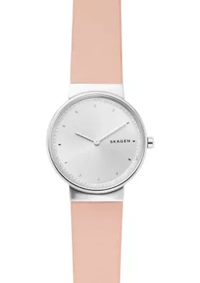 Annelie Pink Leather Watch