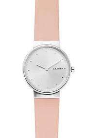 Annelie Pink Leather Watch