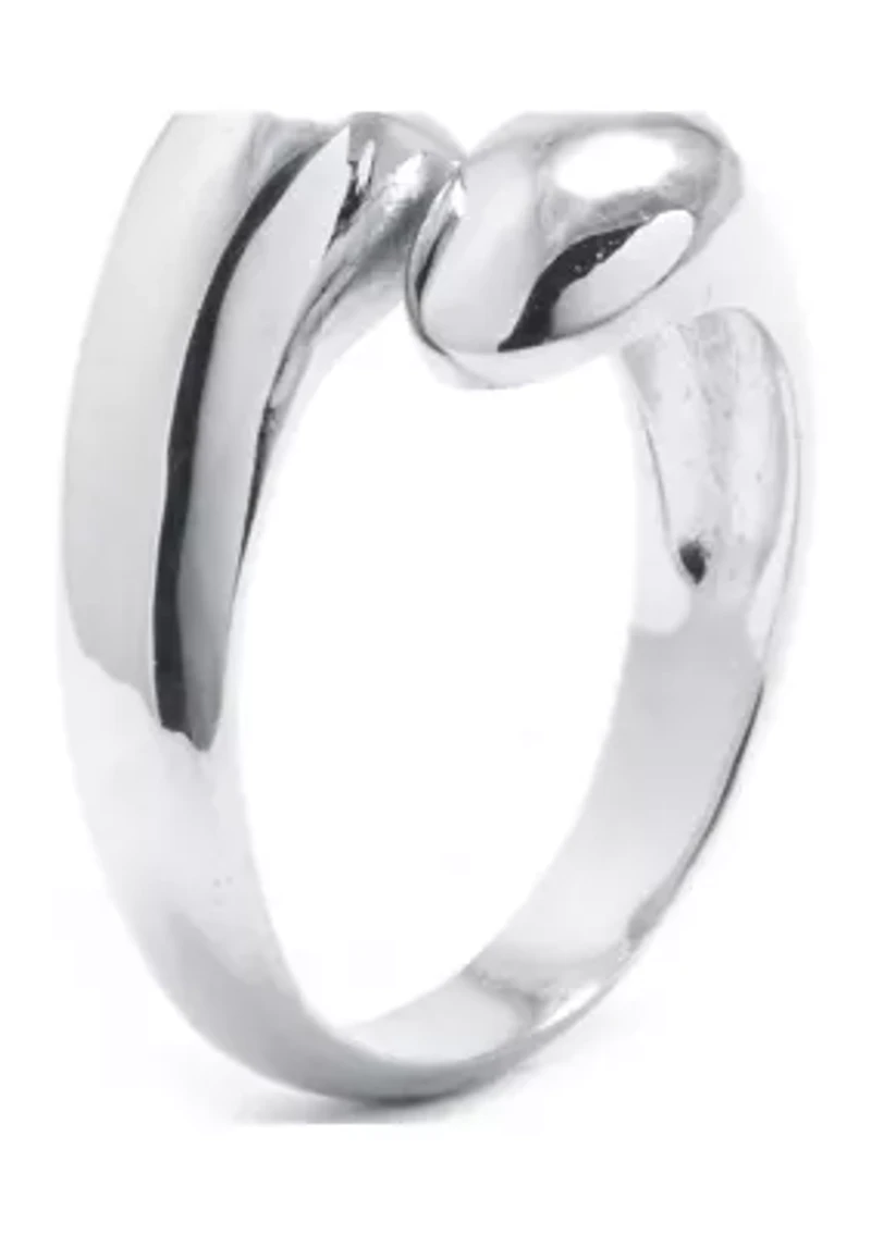 Sterling Silver Bubble Top Open Adjustable Ring