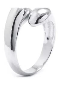 Sterling Silver Bubble Top Open Adjustable Ring