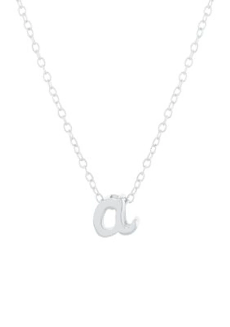 Sterling Silver Initial J Necklace