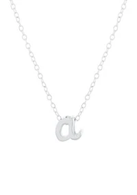 Sterling Silver Initial J Necklace
