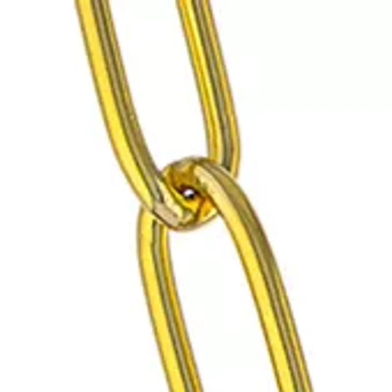 24" Silver Plated Paperclip Link Chain Necklace