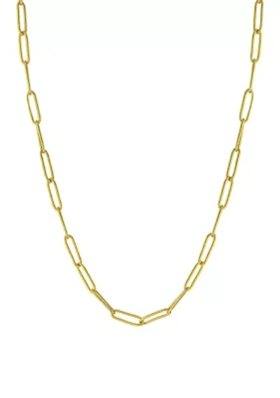 24" Silver Plated Paperclip Link Chain Necklace