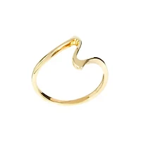 Gold Over Sterling Silver Abstract Zig Zag Ring