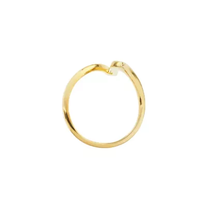 Gold Over Sterling Silver Abstract Zig Zag Ring