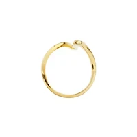 Gold Over Sterling Silver Abstract Zig Zag Ring
