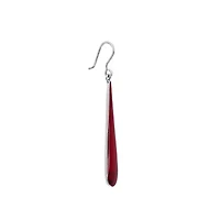Sterling Silver Red Jasper Long Teardrop Earrings