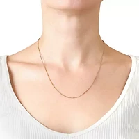 Gold Over Sterling Silver Box Chain Necklace