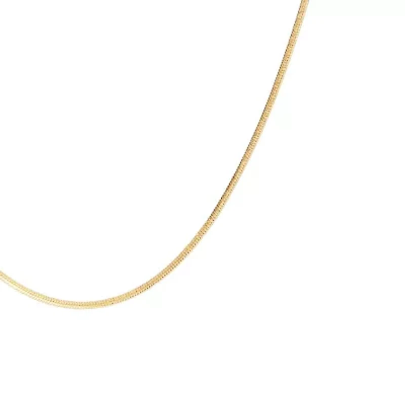 Gold Over Sterling Silver Snake Chain Necklace