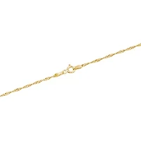 Gold Over Sterling Silver Twist Chain Necklace