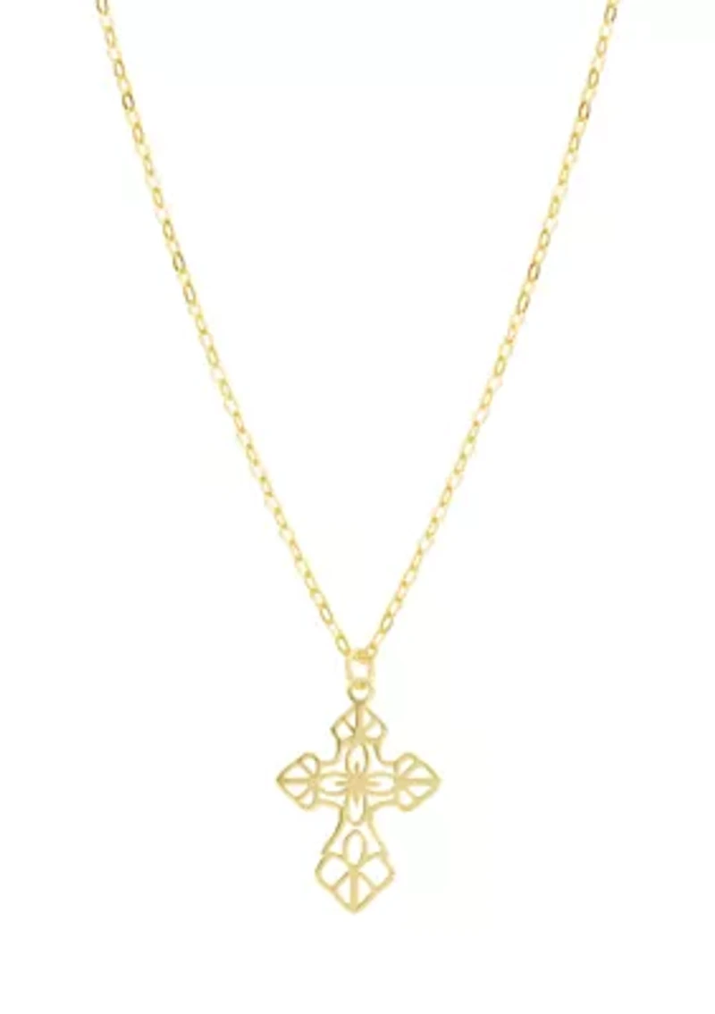Sterling Silver Cross Pendant Necklace