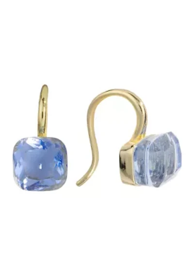 Faceted Square Drop Earrings