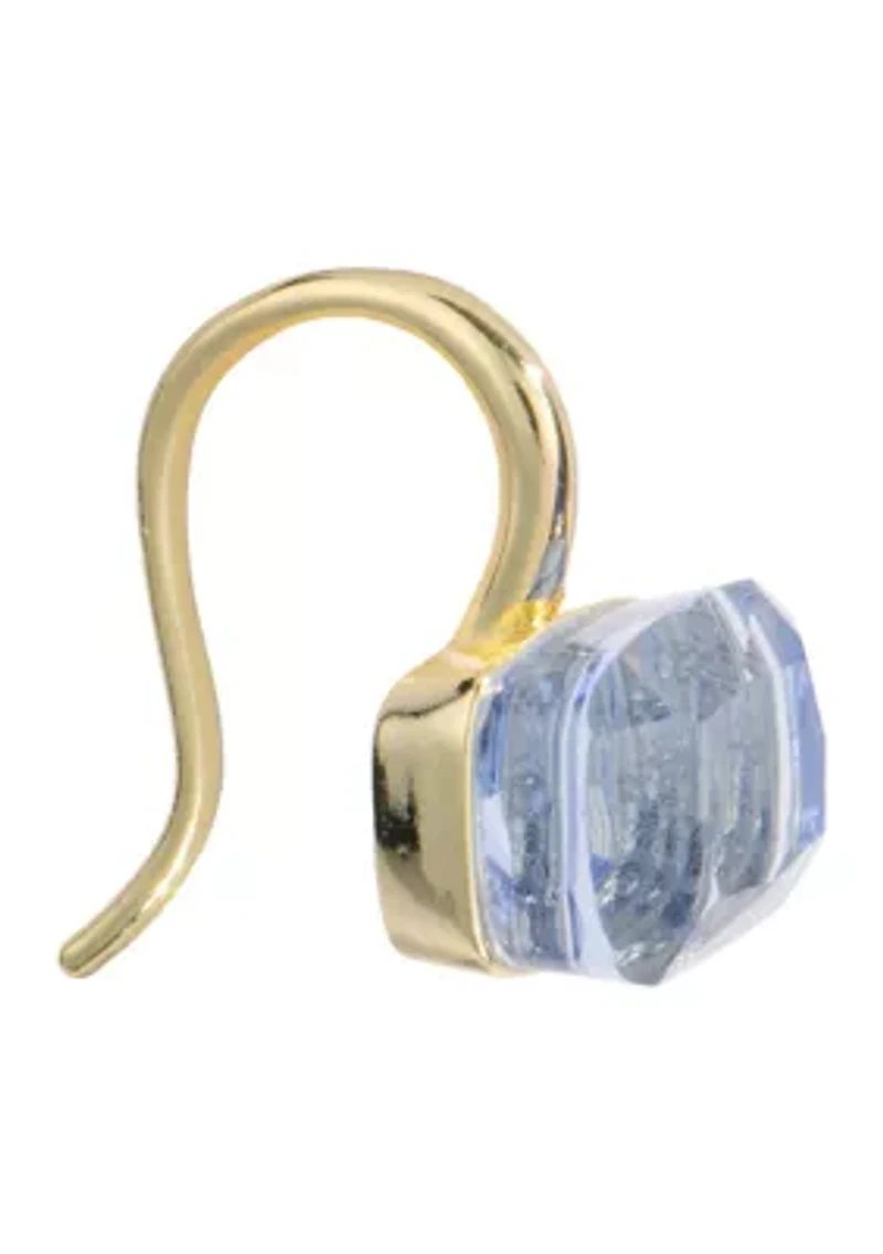 Faceted Square Drop Earrings