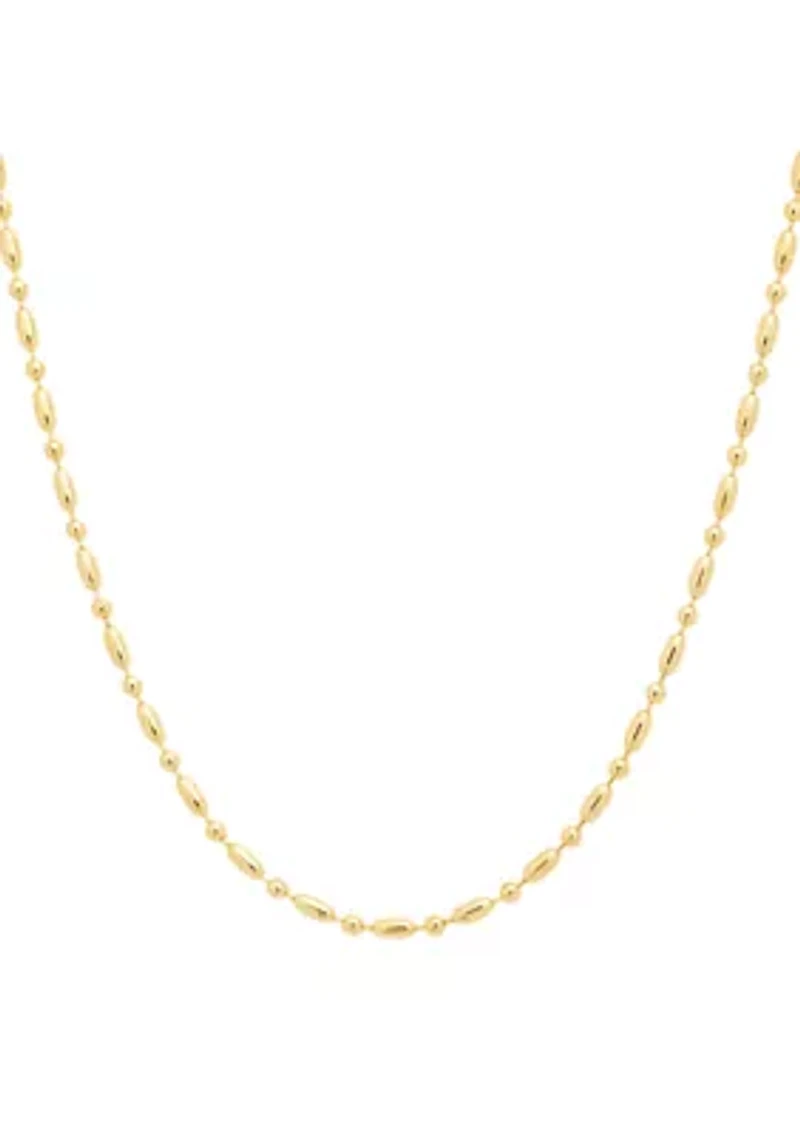 Fine Plated Dot Chain Necklace