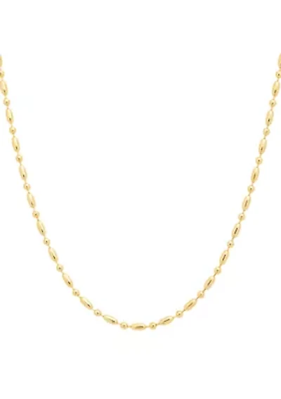 Fine Plated Dot Chain Necklace