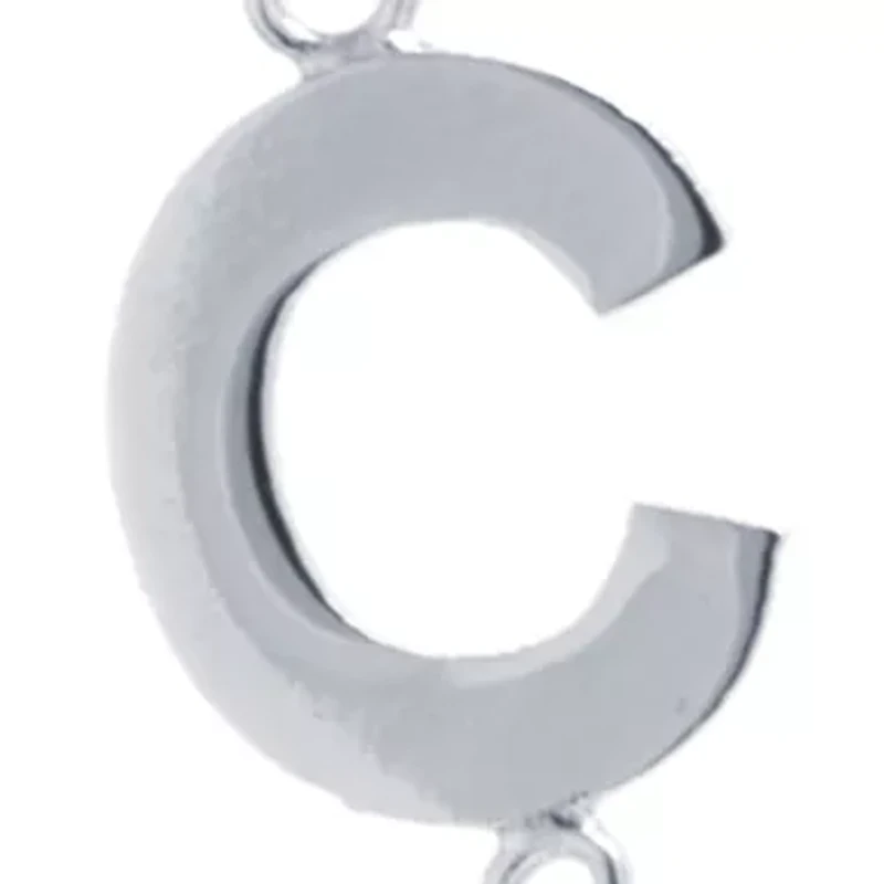 Sterling Silver Small Side Initial Necklace
