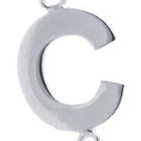 Sterling Silver Small Side Initial Necklace