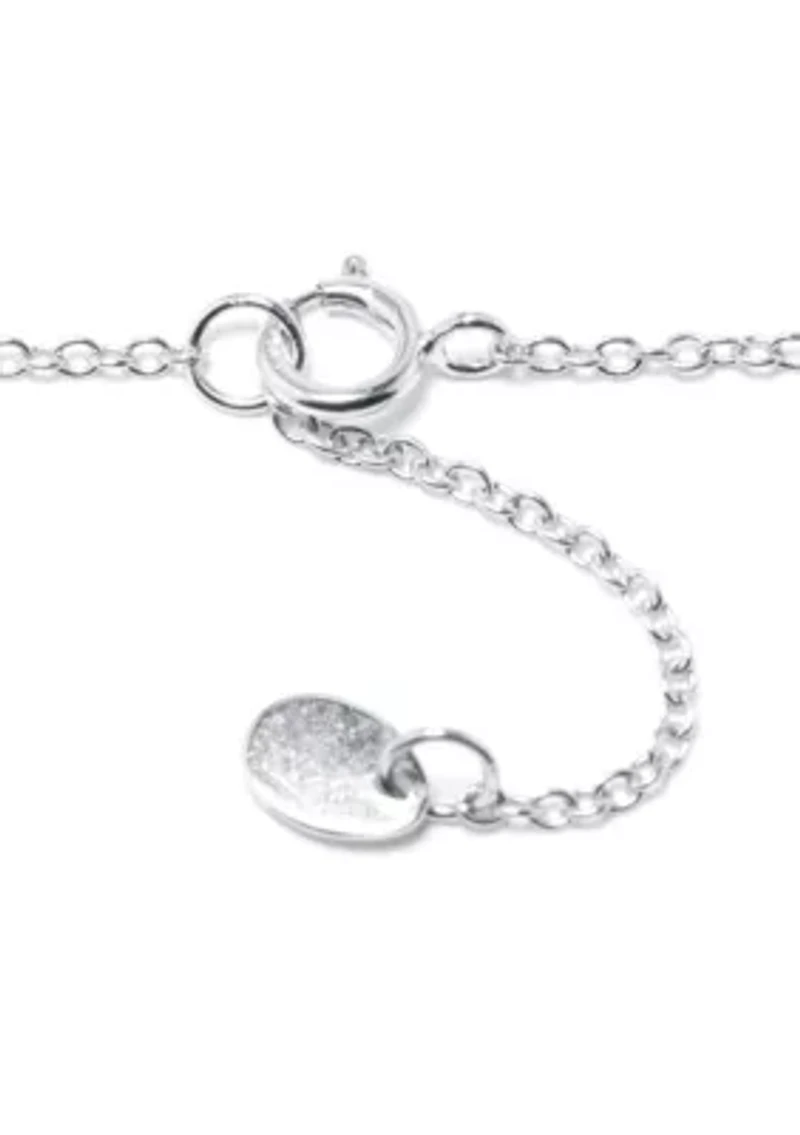 Sterling Silver Small Side Initial Necklace