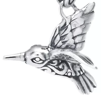 Sterling Silver Bali Hummingbird Pendant Necklace