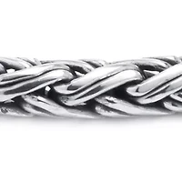 Sterling Silver 7.5in. Oxidized Bali Woven Bracelet