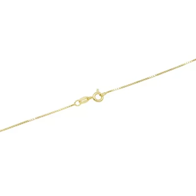 Gold Over Sterling Silver 18IN Box Chain Necklace