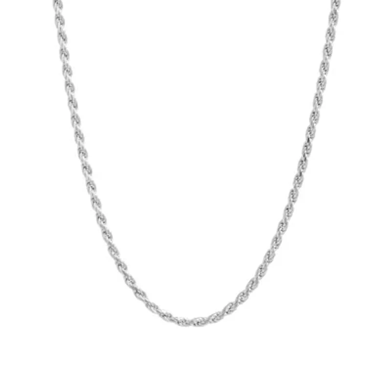 Sterling Silver Diamond-Cut Rope Chain Necklace, 16in. or 18in.