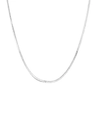 Sterling Silver Square Snake Chain Necklace
