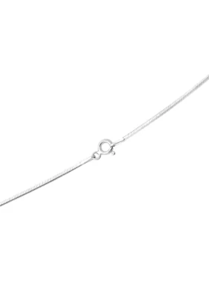 Sterling Silver Square Snake Chain Necklace