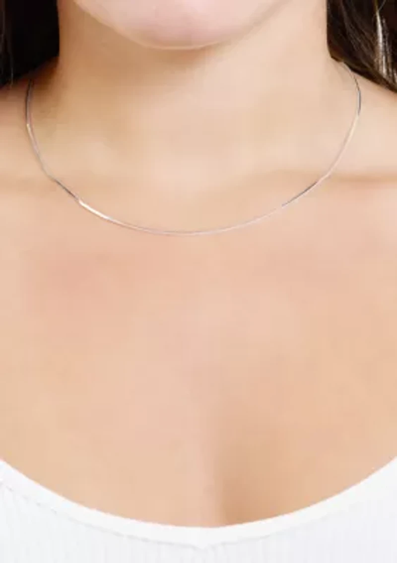 Sterling Silver Square Snake Chain Necklace