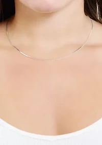 Sterling Silver Square Snake Chain Necklace