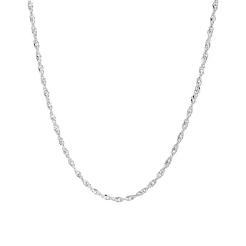 Sterling Silver Twist Chain Necklace 16in., 18in., 20in., 24in., or 30in.