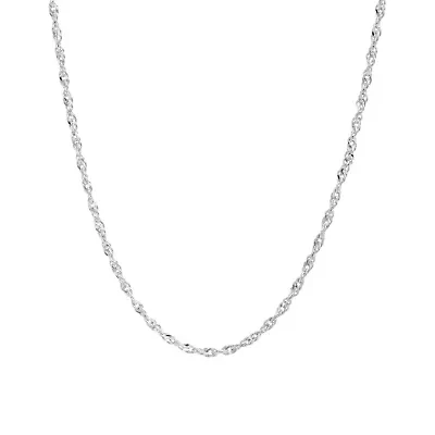 Sterling Silver Twist Chain Necklace 16in., 18in., 20in., 24in., or 30in.