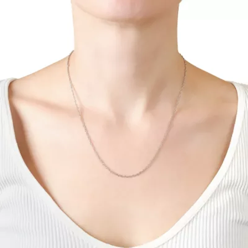 Sterling Silver Twist Chain Necklace 16in., 18in., 20in., 24in., or 30in.