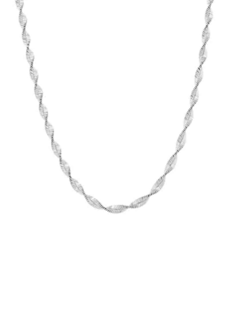Sterling Silver Twist Chain Necklace