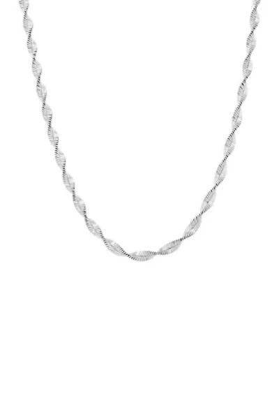 Sterling Silver Twist Chain Necklace